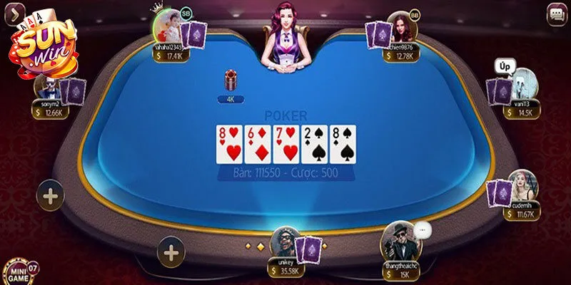 Cách chơi Poker Sunwin chi tiết qua từng vòng